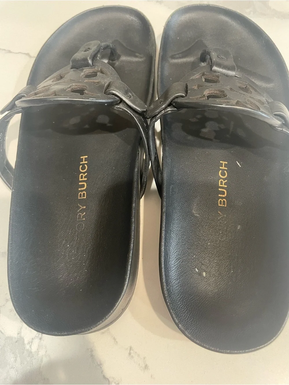 Tory Burch Black Cloud Miller Thong Sandals - Picture 7 of 10